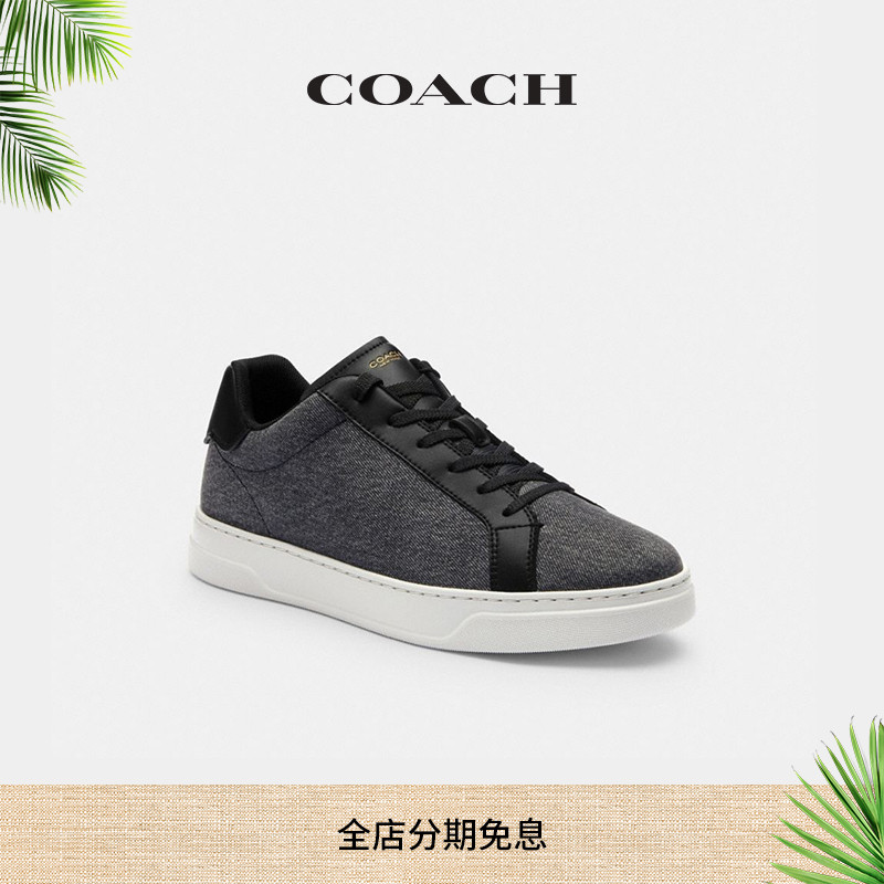 【新品】COACH/蔻驰男士HIGH LINE运动鞋低帮舒适休闲外出黑色