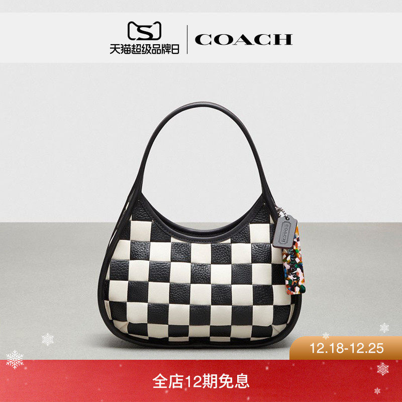 Coachtopia/蔻驰之城棋盘格Upcrafted皮革Ergo手袋