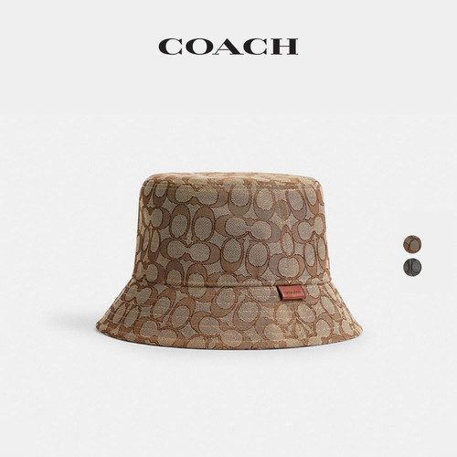 COACH/蔻驰男女同款老花渔夫帽子休闲舒适气质高级感