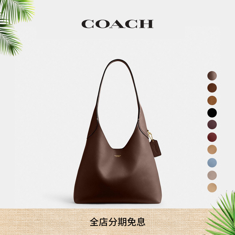 【明星同款】COACH/蔻驰女士BROOKLYN 28号单肩包手提包 黑色