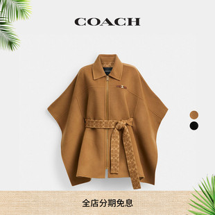 COACH 蔻馳女士雙面羊毛披風(fēng)