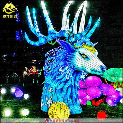 中国龙造型花灯传统工艺布灯笼异形灯光装置制作商场美陈彩灯