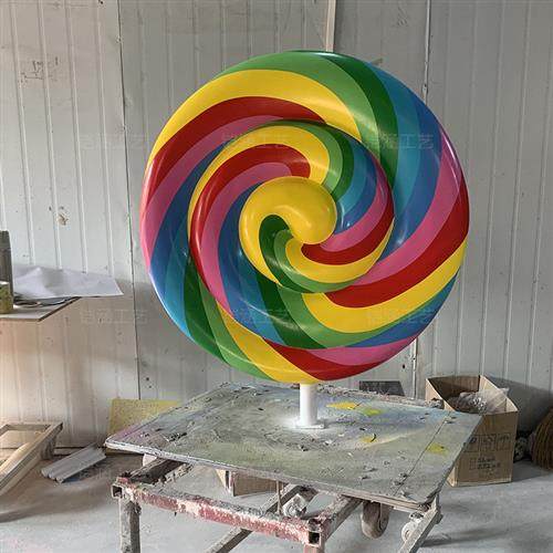 大型玻璃钢仿真棒棒糖模型雕塑网红店拍照打卡装置道具糖果工艺品