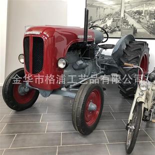 定制手扶拖拉机模型老式 犁地翻土农用旋耕机拖拉机摆件