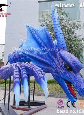 仿真模型制作工厂新款蓝色西方飞电动机械发光发亮可动可叫.