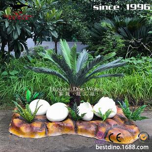 玻璃钢恐龙蛋模型树脂工艺品室内外场景装 饰品摆件制作厂家.