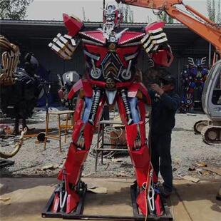 铁艺大黄蜂展览模型门面引流机器人变形金刚雕塑摆件可发光说话