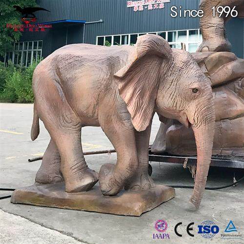 仿真动物世界远古生物大草原非洲象可喷水硅胶软体动态亲子大象