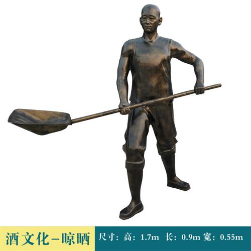 玻璃钢仿铜买酒人杜康铸铜酿酒喝酒传统酒文化工艺流程人物雕塑
