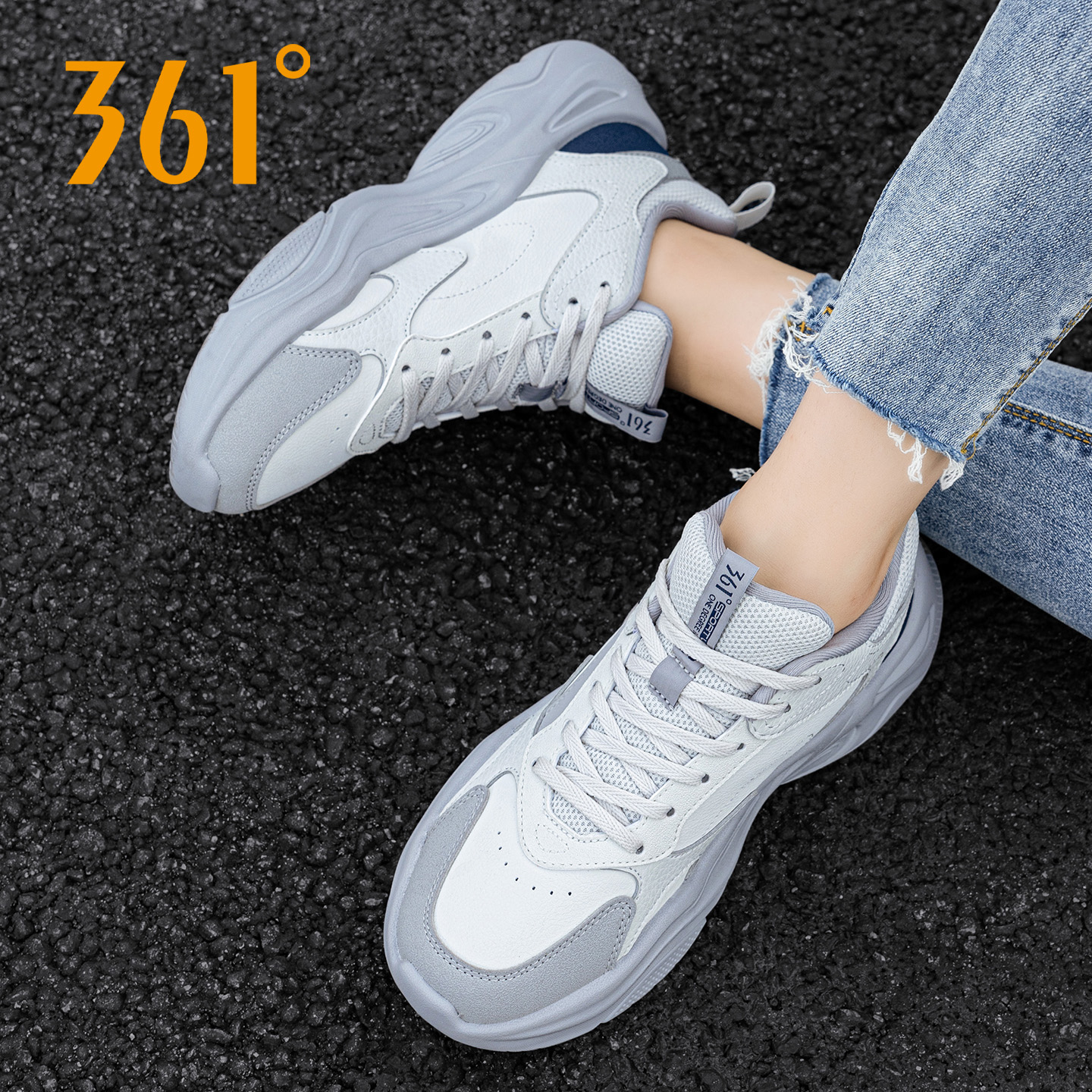 361运动鞋女款休闲鞋轻便皮面女