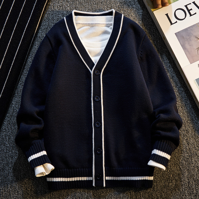 春秋男童纯棉2023新款开衫外套