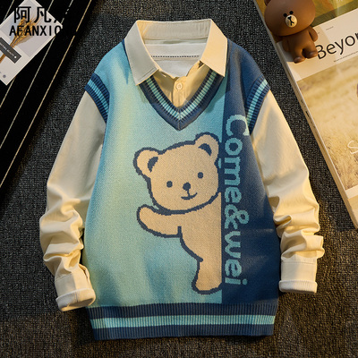 休闲春秋男童纯棉2025新款毛衣