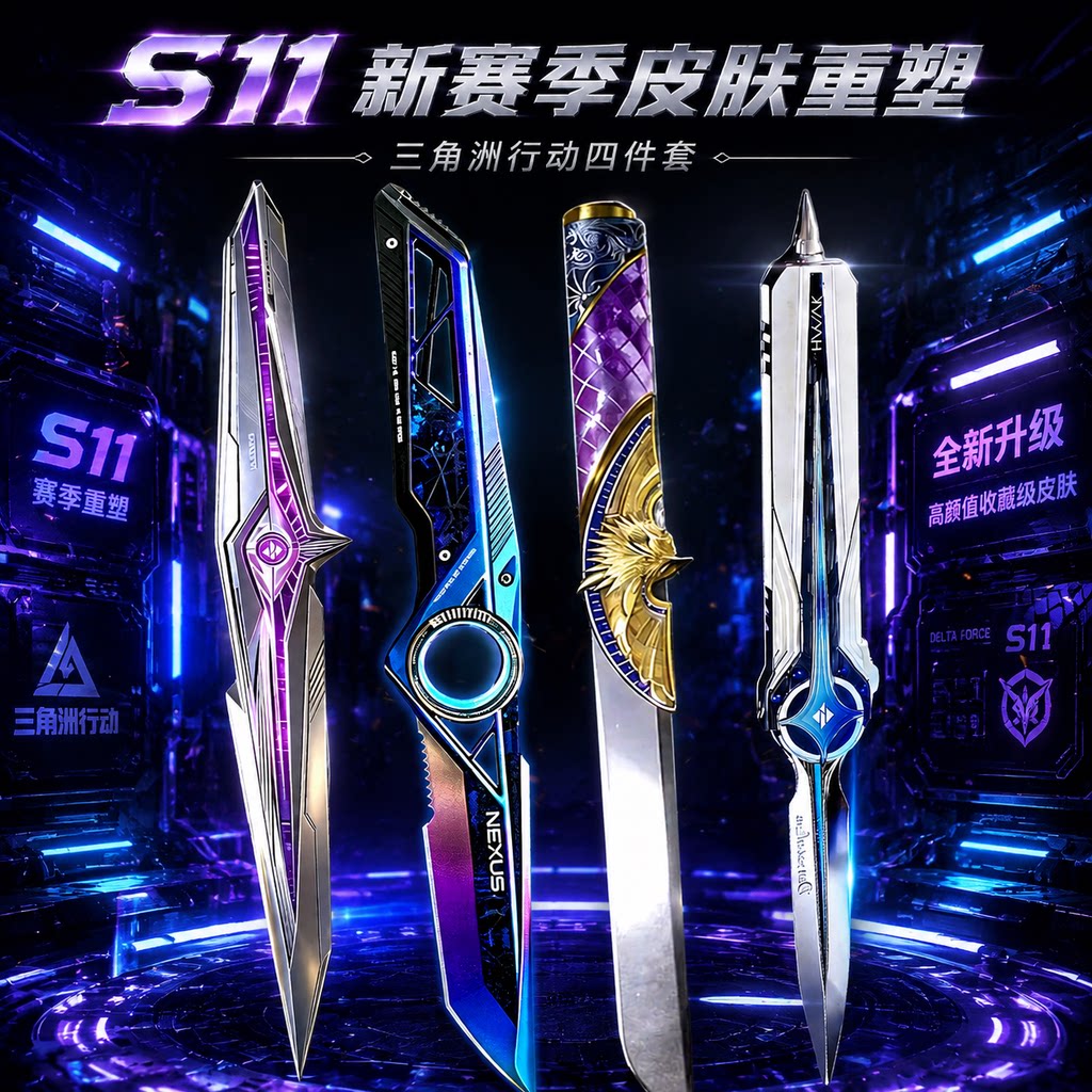 S11三角洲行动周边重塑刀皮暗星北极星套装未开刃合金模型玩具男图片