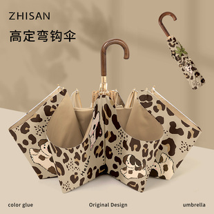 知伞弯钩晴雨两用伞女覆古防晒抗UV手动加大折叠原创彩胶遮阳