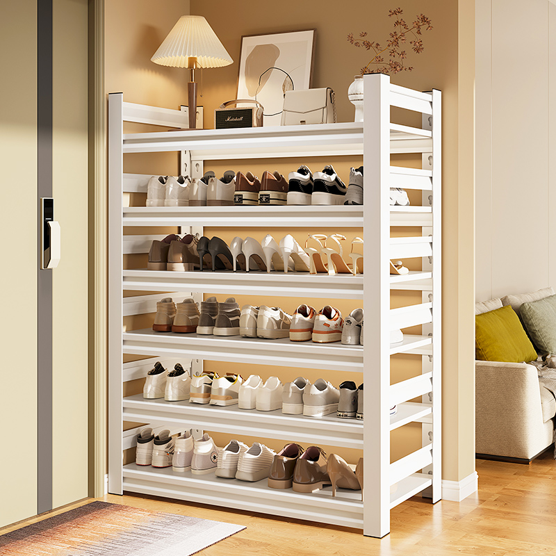 家用钢制鞋架置物架落地多层铁艺收纳架简易鞋柜玄关入户门后鞋柜