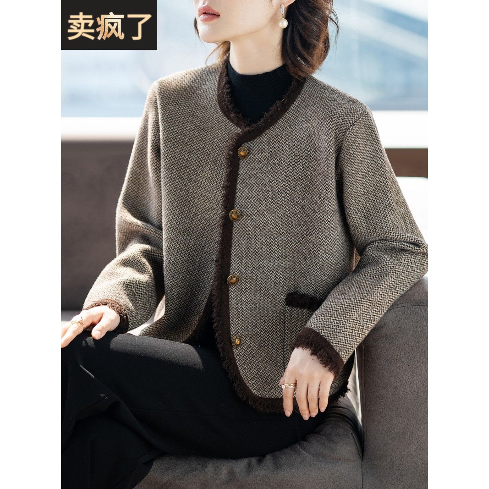 中老年人春秋外套女士小个子妈妈春装50多岁洋气质时尚新款上衣服