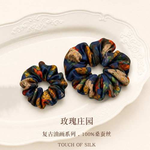 真丝桑蚕丝22姆米复古玫瑰法式