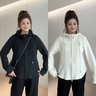 双面磨毛连帽卫衣秋冬内搭上衣女H624D17148 胖佳佳 暖绒LULU