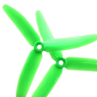 三叶绿色5030正反桨风叶(1套)DIY自制固定翼飞机螺旋桨叶配件