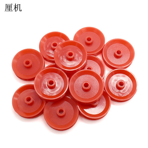 2mm4mm孔红色皮带轮小制作车轮
