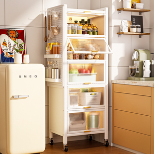 厨房置物架落地多层收纳柜子橱柜餐边缝隙置物柜调味料夹缝储物柜