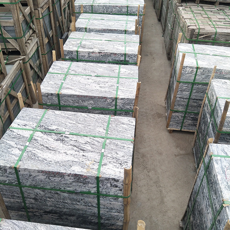 花岗岩园林喷砂地铺板 大漠流金别墅外墙干挂石材