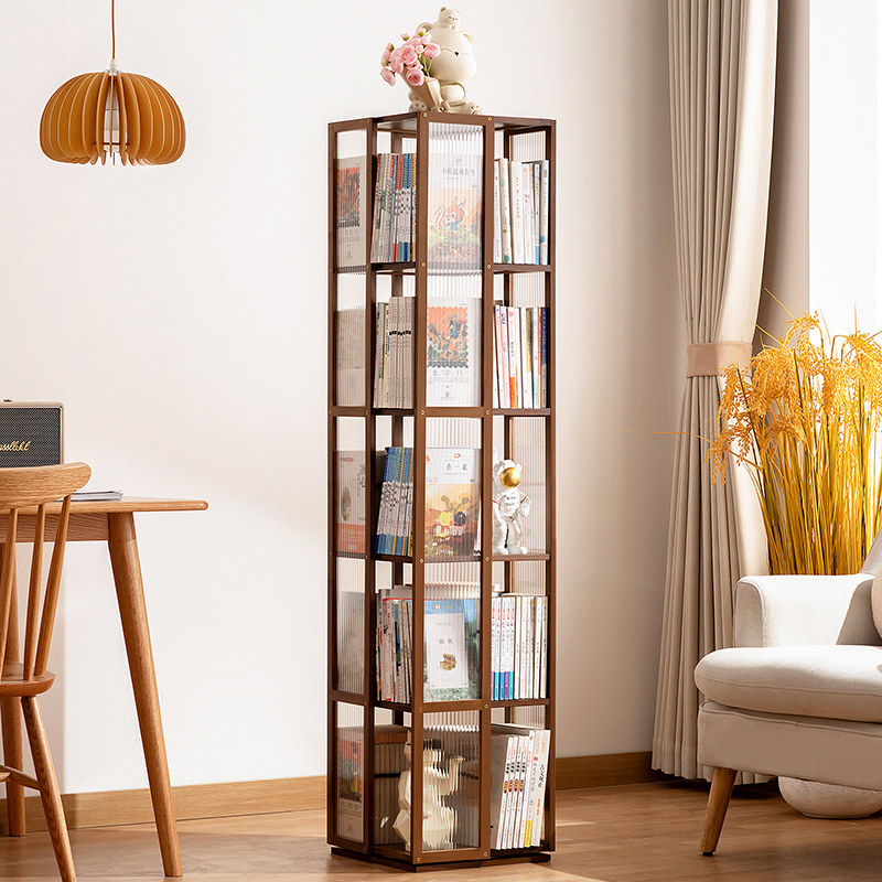 旋转书架落地置物架书柜子家用儿童客厅简易靠墙展示柜实木杂物柜,住宅家具,书架,淘宝优惠券,粉丝福利购,淘宝优惠卷