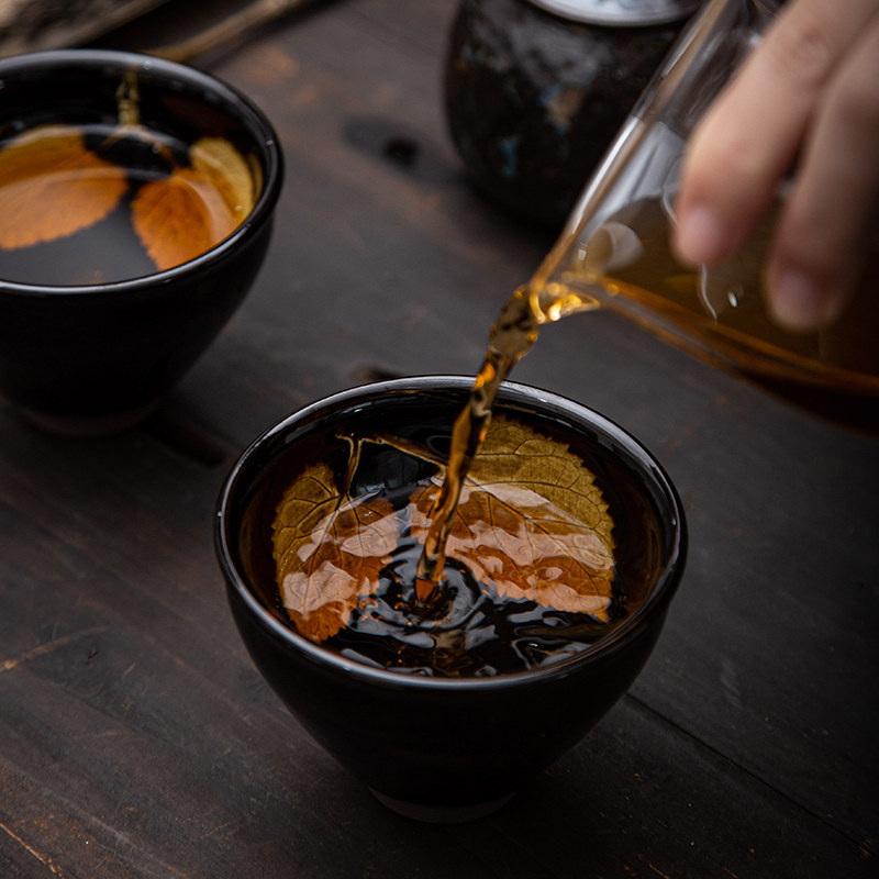 吉州窑木叶天目盏功夫品茗杯茶杯主人杯大师级单杯女专用个人建盏
