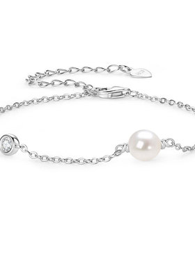 淡水珍珠手链女时尚气质s925纯银小众首饰品