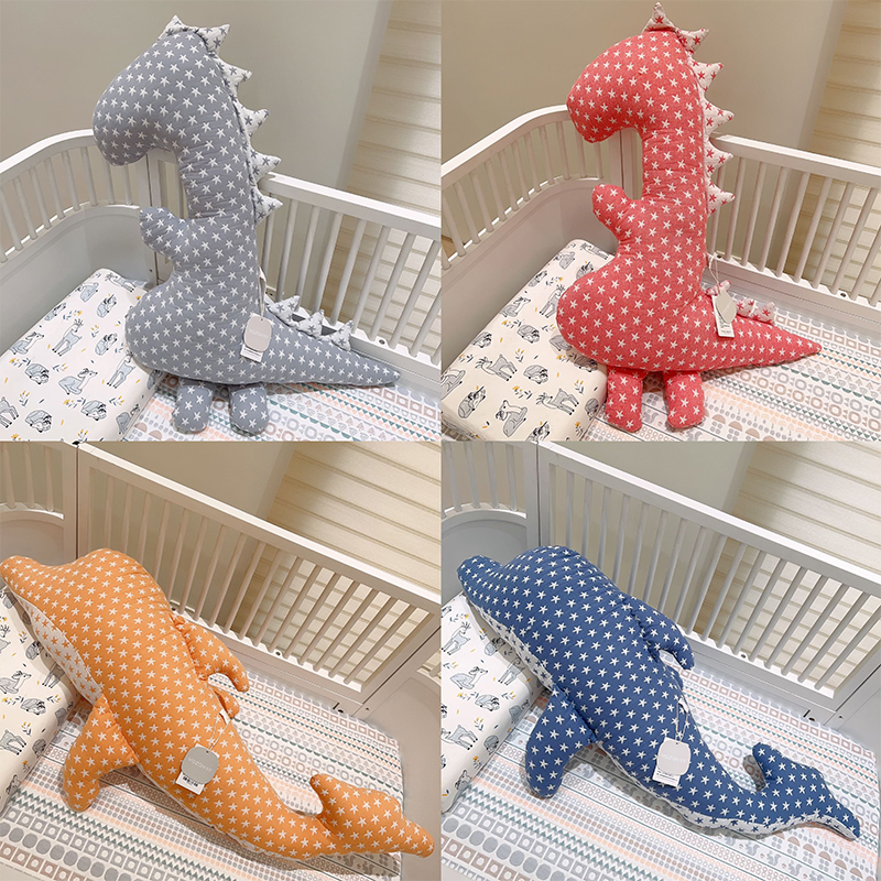 雅赞企业店【A类玩偶】恐龙海豚猫咪大抱枕排气枕哺乳枕整体机洗