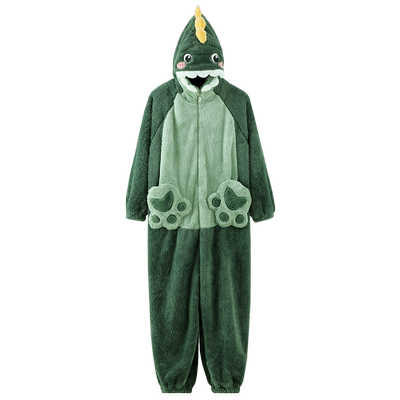 情侣连体睡衣加厚加绒珊瑚绒卡通