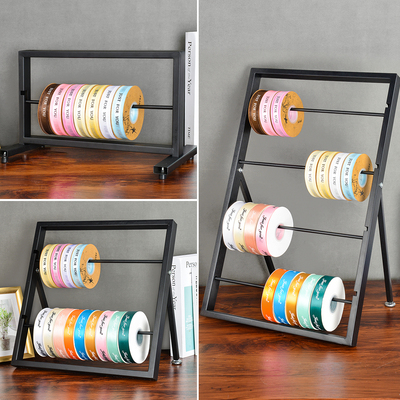 花店烘焙铁艺丝带架单层双层四层