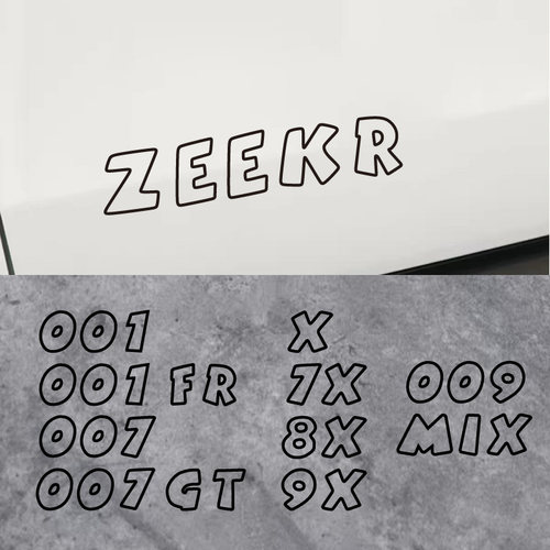 适用于极氪ZEEKR 001/007后备箱贴纸创意个性字母防水车贴改装饰