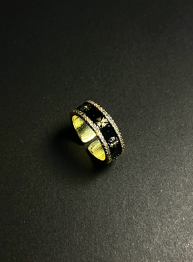 Vintage古著【Faijrll】戒指.金黑