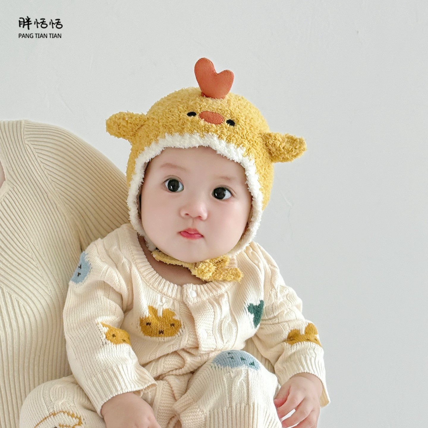 男女童秋冬季卡通防风保暖毛线帽