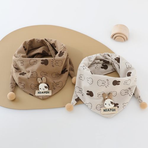 秋冬季婴幼儿加厚保暖围脖三角巾