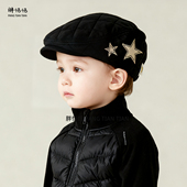 宝宝帽子秋冬季 男孩韩版 潮加厚贝雷帽婴儿童鸭舌帽保暖防风前进帽