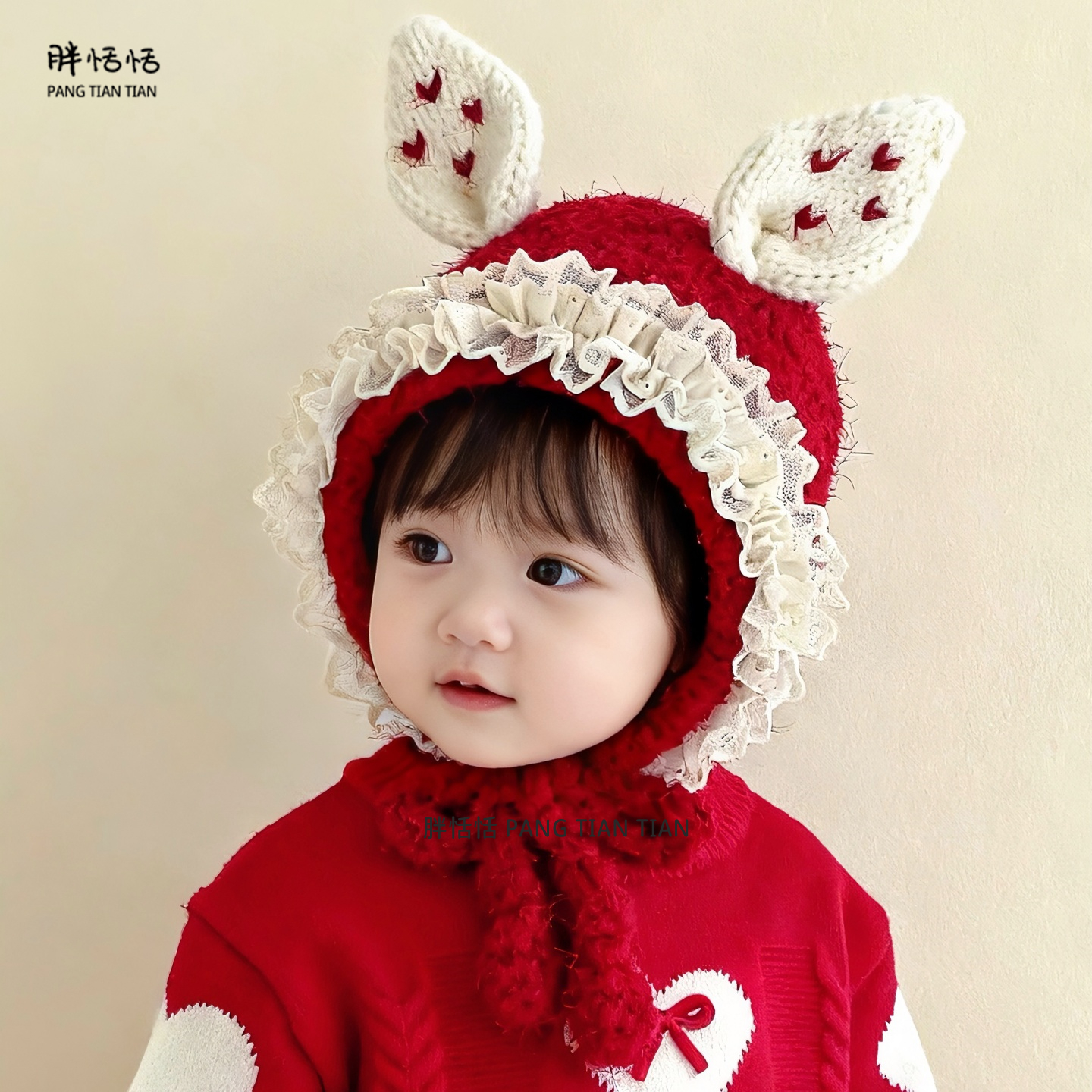 冬季可爱洋气宝宝保暖护耳毛绒帽
