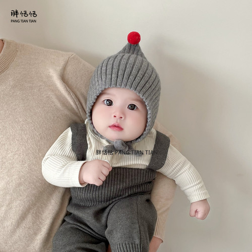 秋冬季韩版保暖宝宝护耳精灵帽