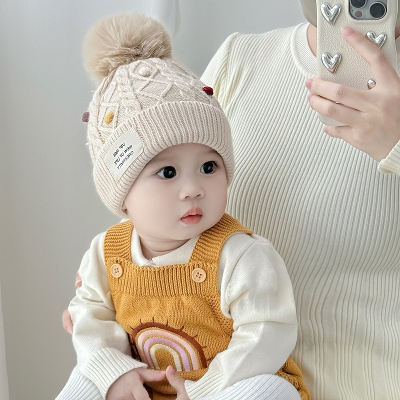 秋冬季韩版加厚针织保暖毛线帽