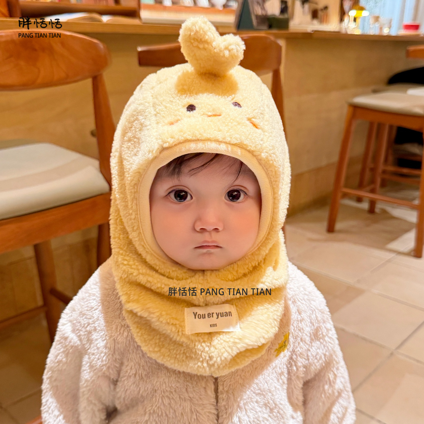 冬季男女童保暖可爱防风围脖帽子