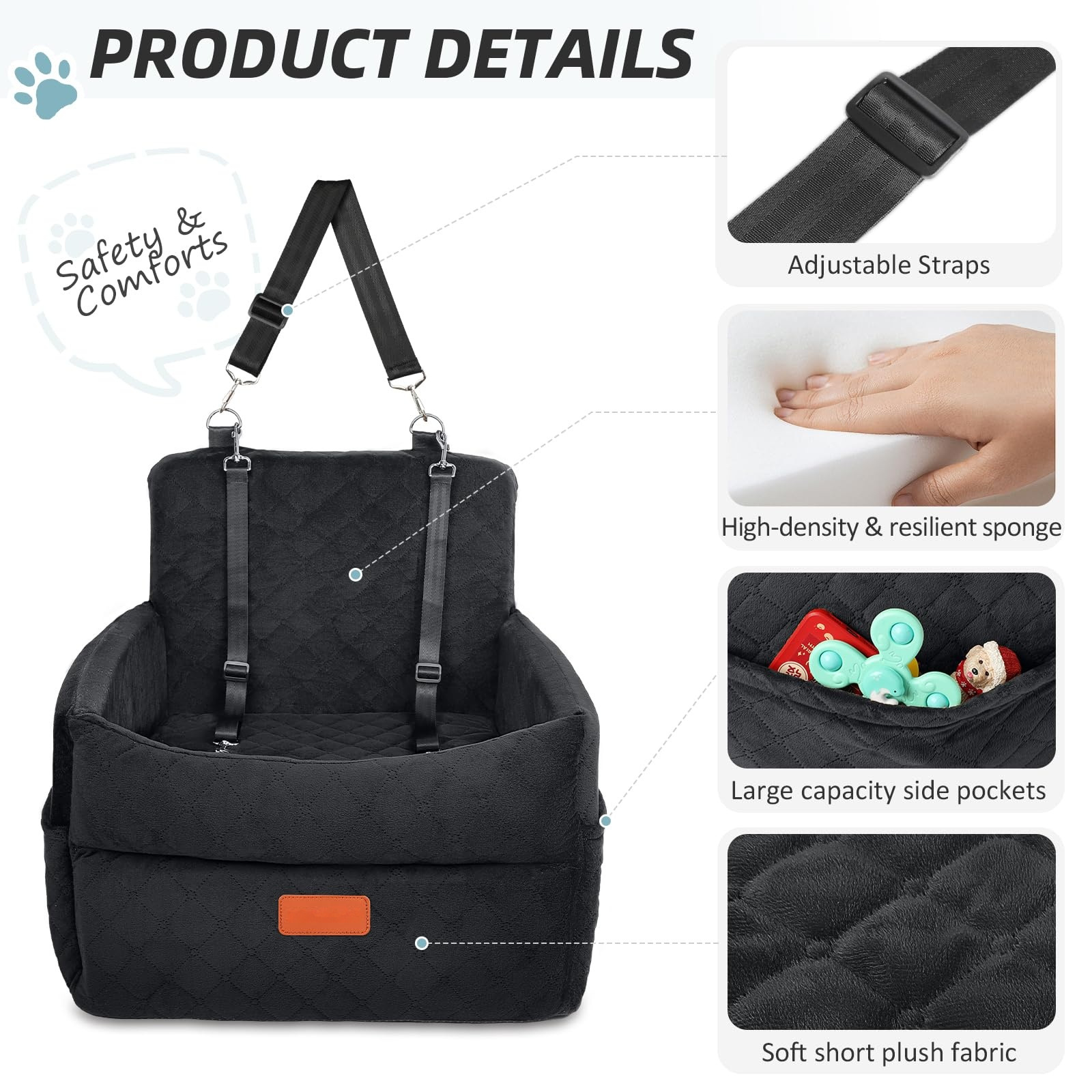 亚马逊车载宠物窝狗狗汽车床外出