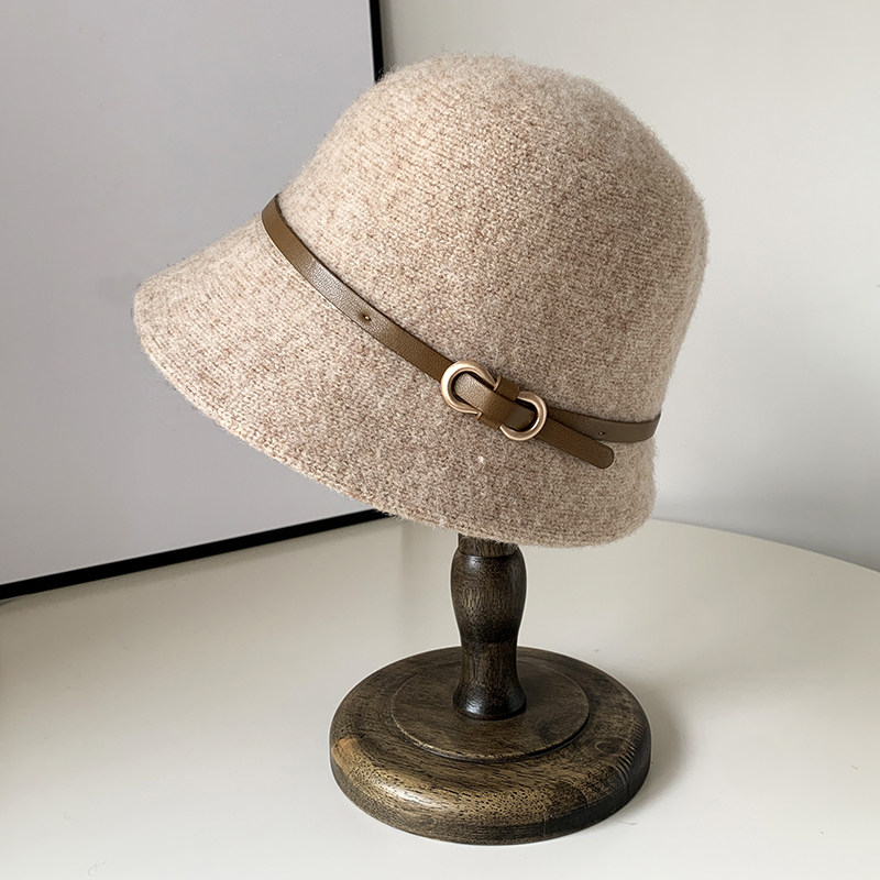 羊毛帽子女秋冬新款针织渔夫帽日系显脸小水桶帽时尚洋气保暖盆帽,服饰配件/皮带/帽子/围巾,帽子,淘宝优惠券,粉丝福利购,淘宝优惠卷