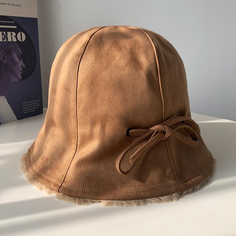 双面渔夫帽女秋冬保暖水桶帽
