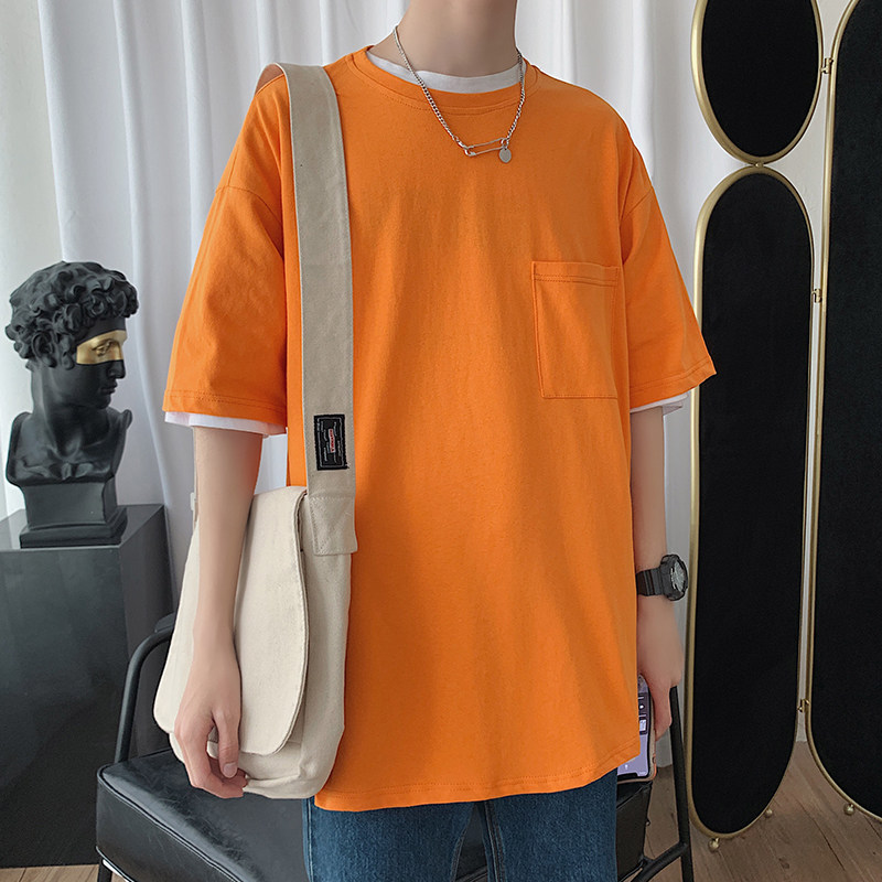 DX24099-P25大口袋百搭短袖t恤男大码半袖体恤上衣服,男装T恤,电商A040