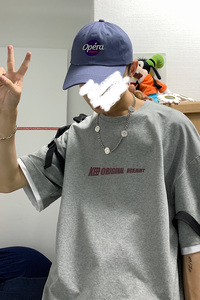 LT30071-P30 假两件t恤男短袖男大码5五分袖男半袖图片