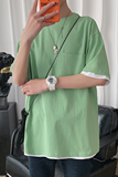 DX24099-P25大口袋百搭短袖t恤男大码半袖体恤上衣服，男装T恤，电商A040