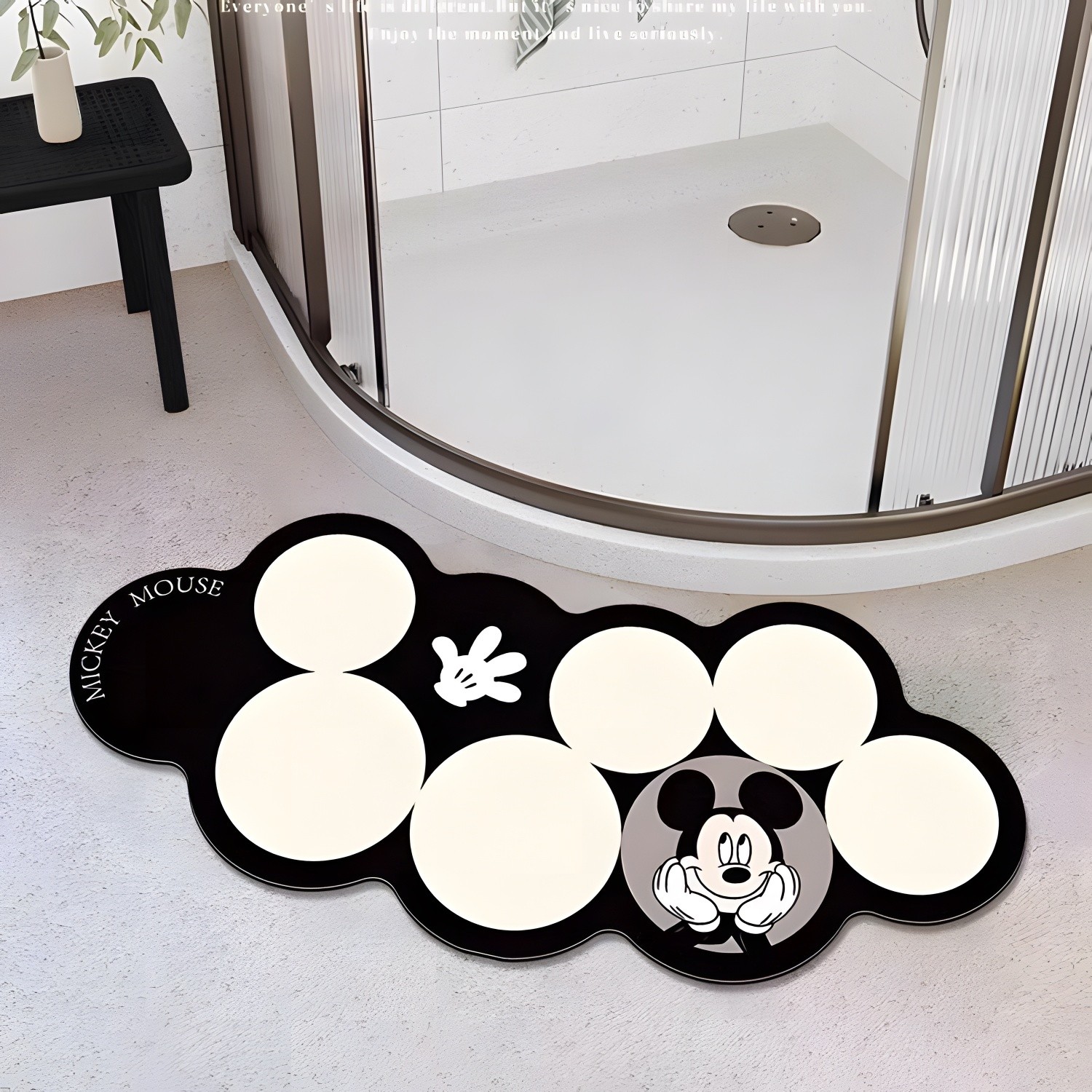 浴室门口强吸水速干地垫半弧形沐浴房地毯卫生间扇形垫子防滑脚垫,居家布艺,家用脚垫,淘宝优惠券,粉丝福利购,淘宝优惠卷