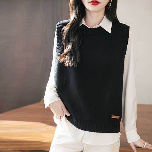 100%纯棉坎肩背心女秋冬