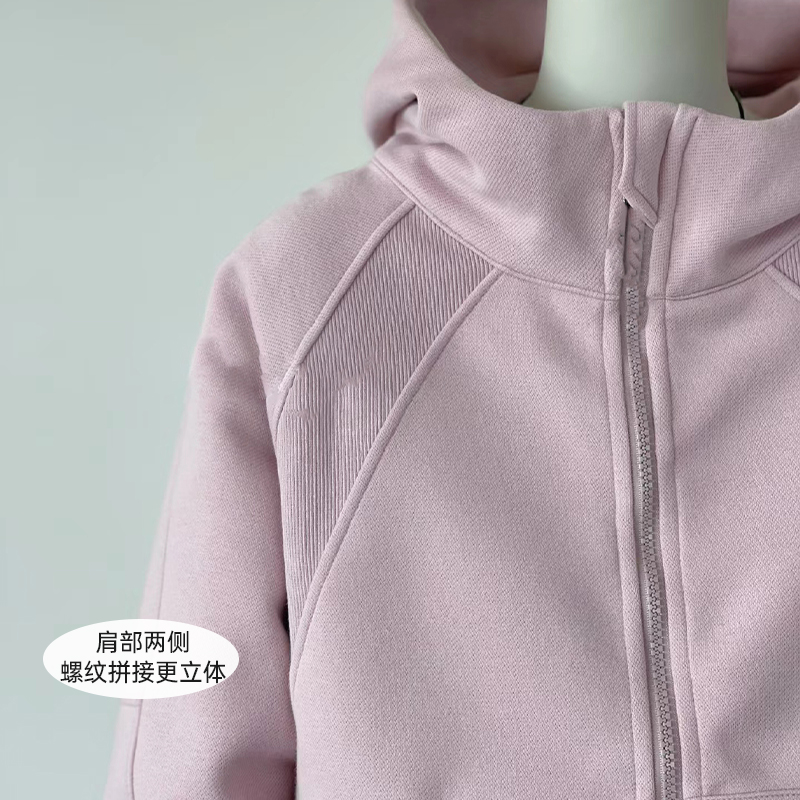 粉色短款卫衣外套女春秋2